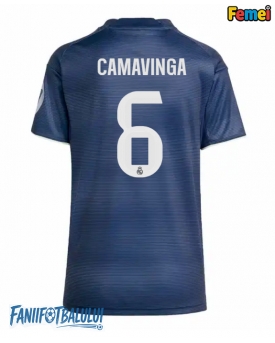 Real Madrid Eduardo Camavinga #6 Tricou Fotbal Replică 2025-26 Femei Deplasare